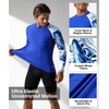 image:imageHUGE SPORTS Mens Swim Shirts Long Sleeve BJJ Rash Guard UPF 50 UV Sun Protection ShirtsCobaltwhale
