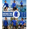 image:imageHUGE SPORTS Mens Swim Shirts Long Sleeve BJJ Rash Guard UPF 50 UV Sun Protection ShirtsCobaltwhale