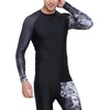 image:imageHUGE SPORTS Mens Swim Shirts Long Sleeve BJJ Rash Guard UPF 50 UV Sun Protection ShirtsLion