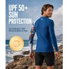 image:imageHUGE SPORTS Mens Swim Shirts Long Sleeve BJJ Rash Guard UPF 50 UV Sun Protection ShirtsMarineoctopus