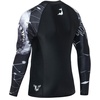 image:imageHUGE SPORTS Mens Swim Shirts Long Sleeve BJJ Rash Guard UPF 50 UV Sun Protection ShirtsShark