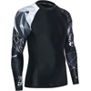 image:imageHUGE SPORTS Mens Swim Shirts Long Sleeve BJJ Rash Guard UPF 50 UV Sun Protection ShirtsShark