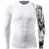 image:imageHUGE SPORTS Mens Swim Shirts Long Sleeve BJJ Rash Guard UPF 50 UV Sun Protection ShirtsWhite Eagle