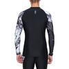 image:imageHUGE SPORTS Mens Swim Shirts Long Sleeve BJJ Rash Guard UPF 50 UV Sun Protection ShirtsWolf