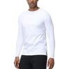 image:imageHUGE SPORTS Men UPF 50 Long Sleeve Rash Guard QuickDry UV Sun Protection for Surfing Fishing SwimmingWhite