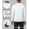 image:imageHUGE SPORTS Men UPF 50 Long Sleeve Rash Guard QuickDry UV Sun Protection for Surfing Fishing SwimmingWhite