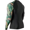 image:imageHUGE SPORTS Mens Long Sleeve Rash Guard UPF 50 Sun Protection Swim ShirtBlack Leopard