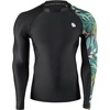 image:imageHUGE SPORTS Mens Long Sleeve Rash Guard UPF 50 Sun Protection Swim ShirtBlack Leopard