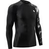 image:imageHUGE SPORTS Mens Long Sleeve Rash Guard UPF 50 Sun Protection Swim ShirtBlack Water Wave