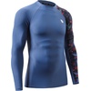 image:imageHUGE SPORTS Mens Long Sleeve Rash Guard UPF 50 Sun Protection Swim ShirtBlue Bird