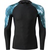 image:imageHUGE SPORTS Mens Long Sleeve Rash Guard UPF 50 Sun Protection Swim ShirtDeep Ocean