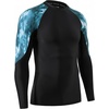 image:imageHUGE SPORTS Mens Long Sleeve Rash Guard UPF 50 Sun Protection Swim ShirtDeep Ocean