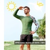 image:imageHUGE SPORTS Mens Long Sleeve Rash Guard UPF 50 Sun Protection Swim ShirtGraffiti Green