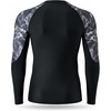 image:imageHUGE SPORTS Mens Long Sleeve Rash Guard UPF 50 Sun Protection Swim ShirtMagma