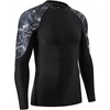 image:imageHUGE SPORTS Mens Long Sleeve Rash Guard UPF 50 Sun Protection Swim ShirtMagma