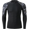 image:imageHUGE SPORTS Mens Long Sleeve Rash Guard UPF 50 Sun Protection Swim ShirtMagma