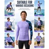 image:imageHUGE SPORTS Mens Long Sleeve Rash Guard UPF 50 Sun Protection Swim ShirtNeoncoral