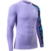 image:imageHUGE SPORTS Mens Long Sleeve Rash Guard UPF 50 Sun Protection Swim ShirtNeoncoral