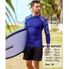 image:imageHUGE SPORTS Mens Long Sleeve Rash Guard UPF 50 Sun Protection Swim ShirtTropical
