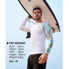 image:imageHUGE SPORTS Mens Long Sleeve Rash Guard UPF 50 Sun Protection Swim ShirtWhite Forest