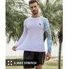 image:imageHUGE SPORTS Mens Long Sleeve Rash Guard UPF 50 Sun Protection Swim ShirtWhite Forest