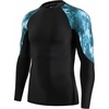 image:imageHUGE SPORTS Mens Long Sleeve Rash Guard UPF 50 Sun Protection Swim ShirtDeep Ocean