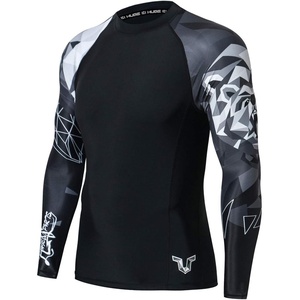 image:imageHUGE SPORTS Mens Rash Guard Shirts Quick Dry Long Sleeve Swim ShirtsBear