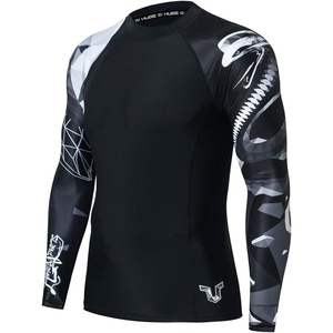image:imageHUGE SPORTS Mens Rash Guard Shirts Quick Dry Long Sleeve Swim ShirtsCobra