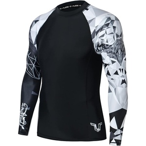 image:imageHUGE SPORTS Mens Rash Guard Shirts Quick Dry Long Sleeve Swim ShirtsEagle